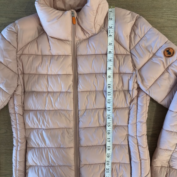 Save The Duck Women's Puffer Jacket-Plumtech Down Alternative-Blush Pink-Size 2 - Picture 14 of 16